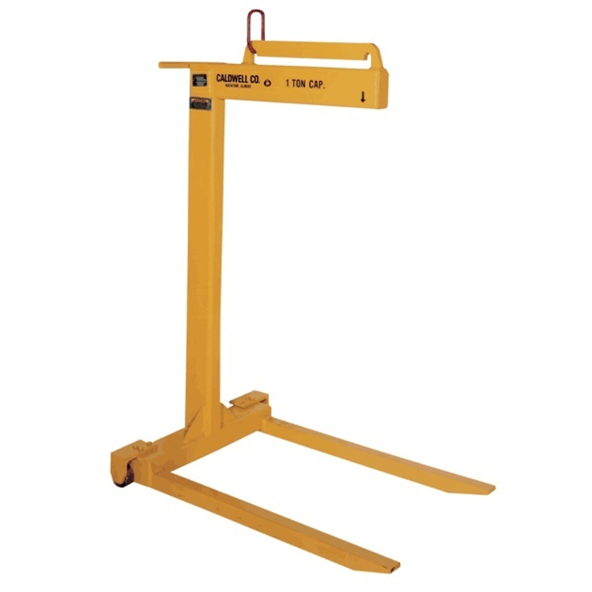 Caldwell, Wheeled Pallet Lifter, Capacity 4000 lb, Raised Height 62 in, Lowered Height 48 in, Model# 93W-2-48